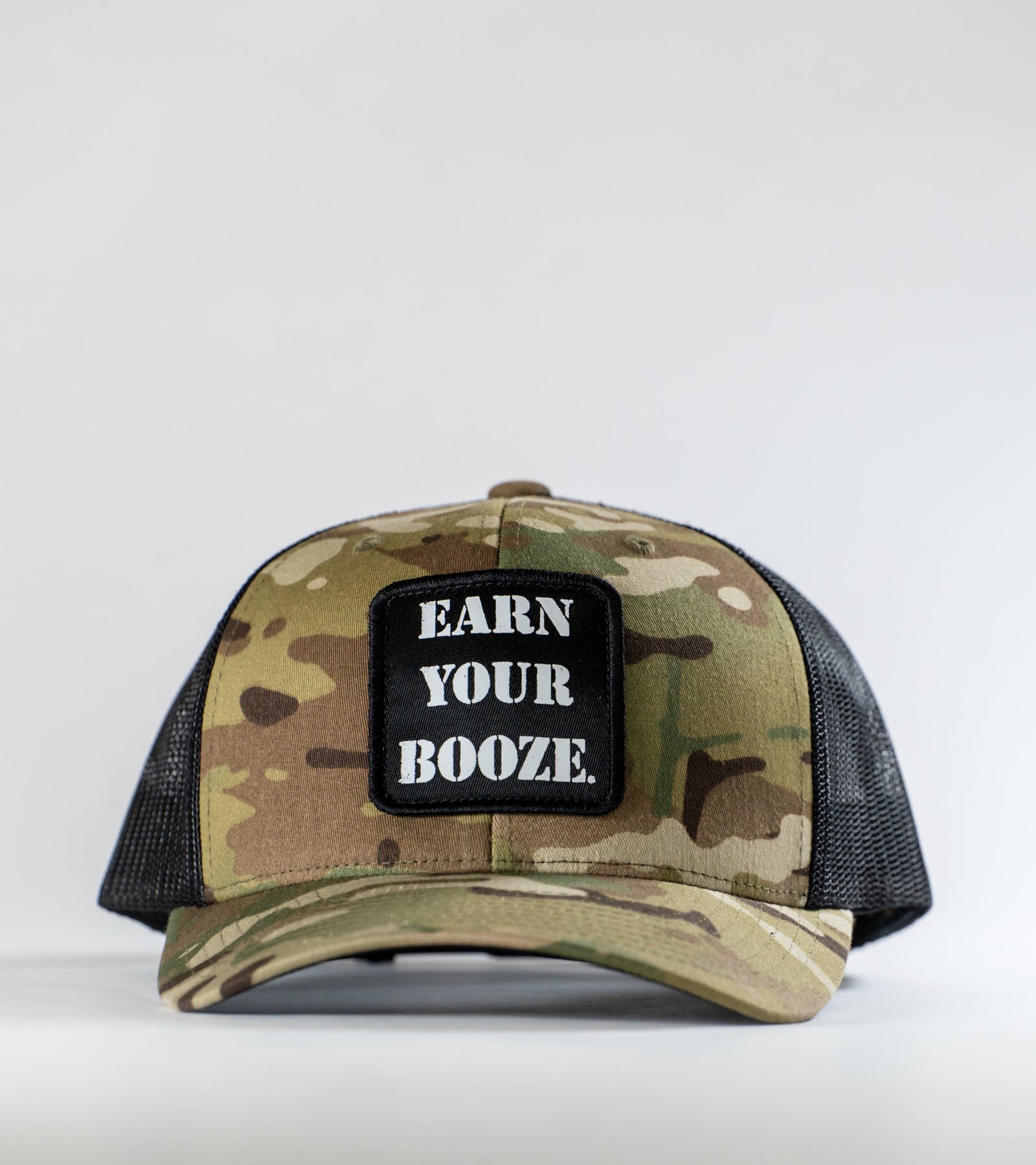 EARN YOUR BOOZE CAMO SNAPBACKEarn Your Booze