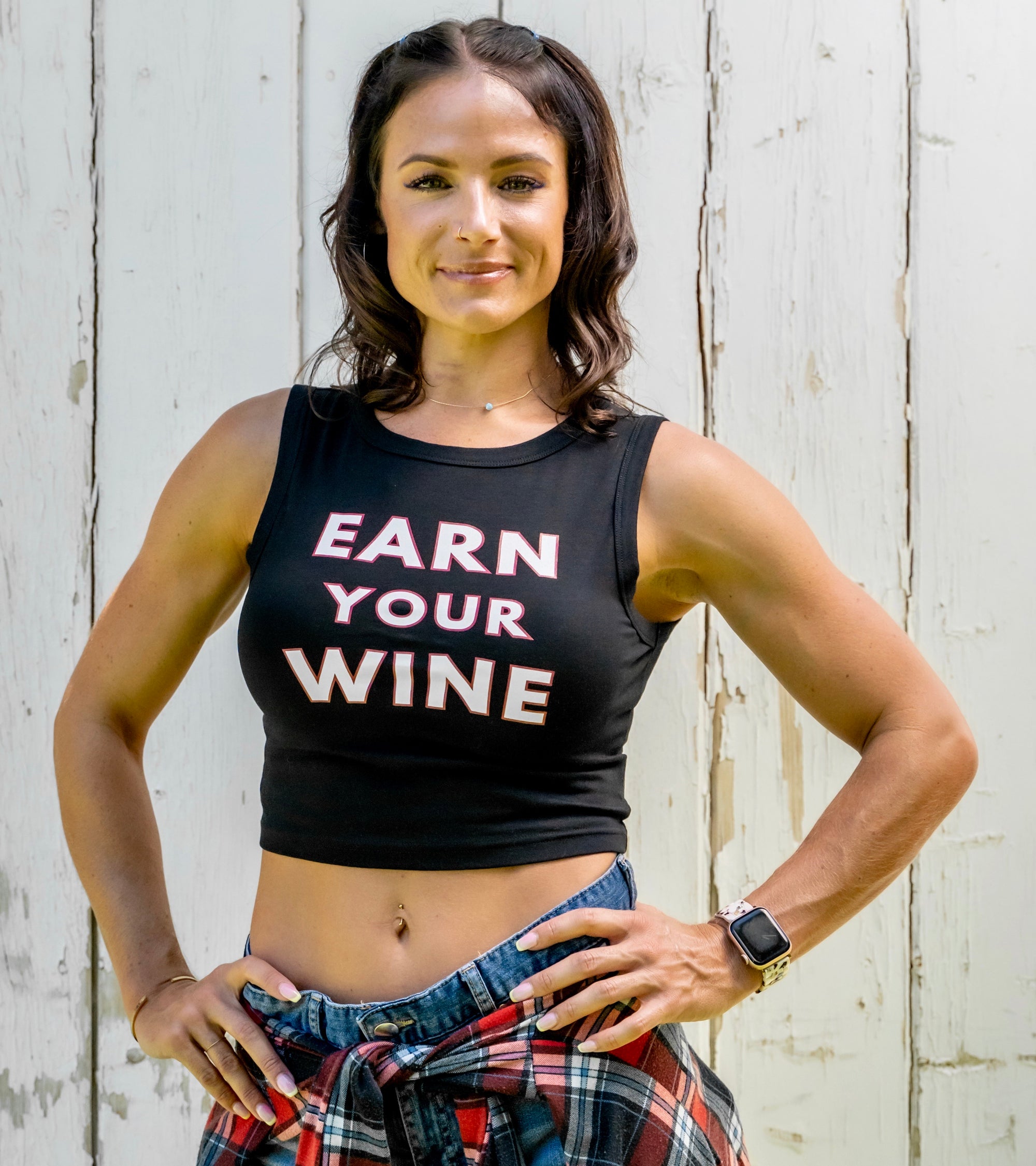 Earn Your Wine Crop Muscle TankEarn Your Booze