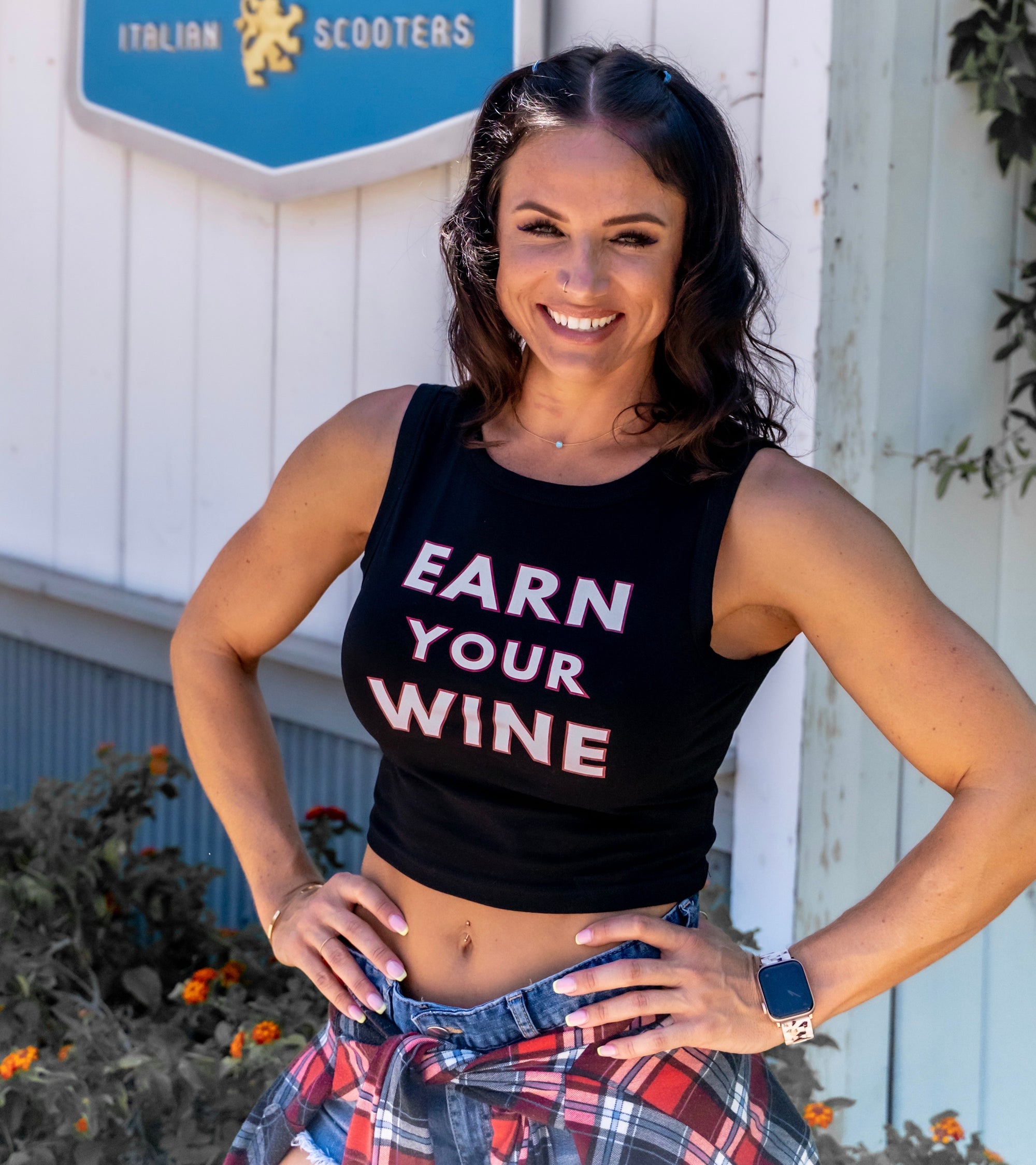 Earn Your Wine Crop Muscle TankEarn Your Booze