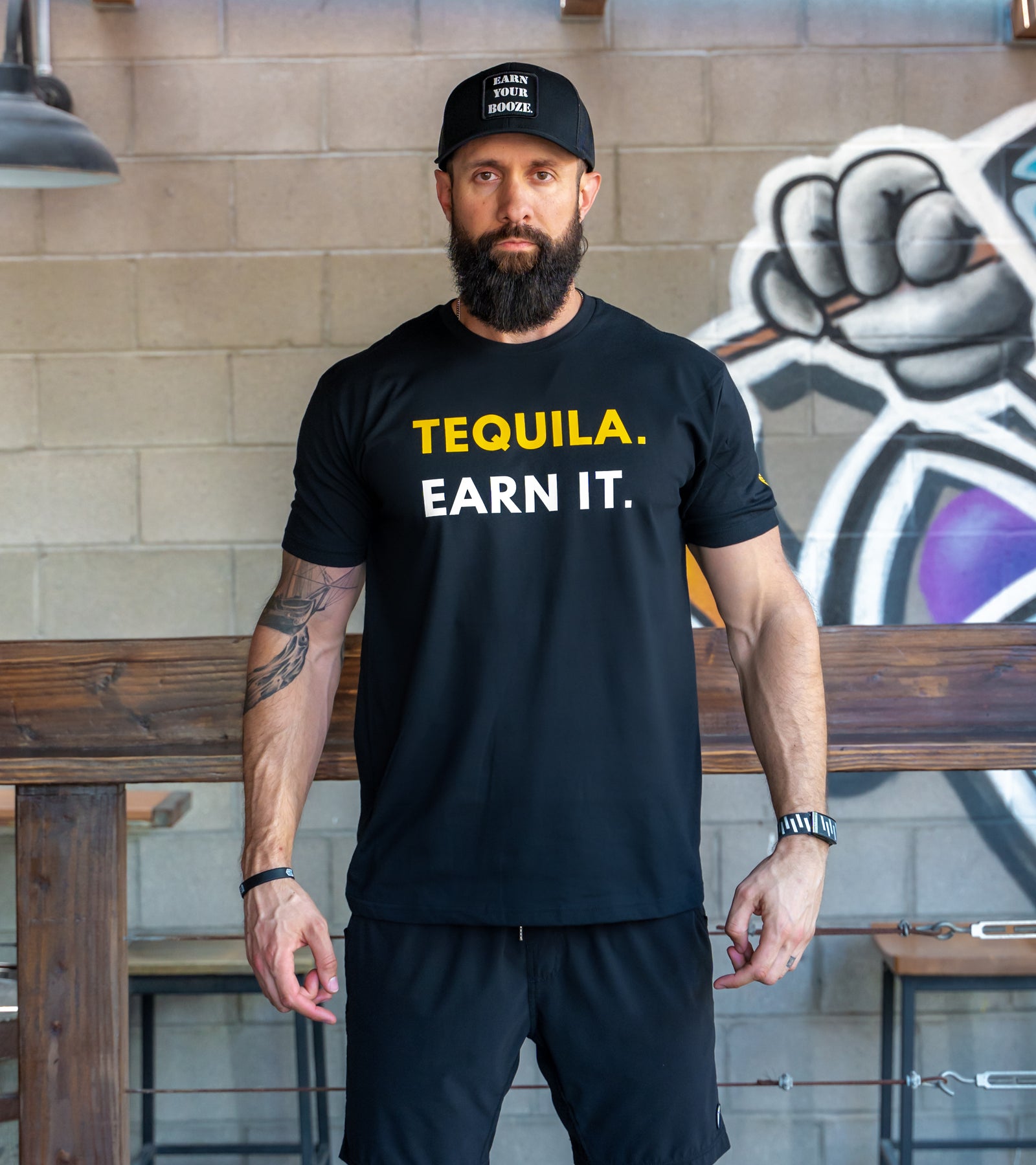 Tequila Earn It Men's T-shirtEarn Your Booze