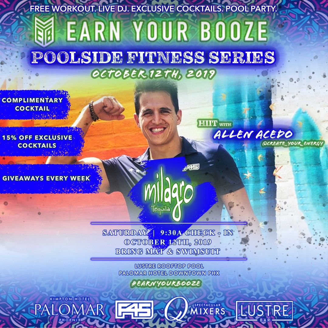 OCT 12th | Allen Acedo &amp; Milagro Tequila | EARN YOUR TEQUILAEarn Your Booze